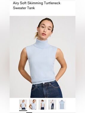 NWT Express Airy Soft Skimming Turtleneck Sweater Tank